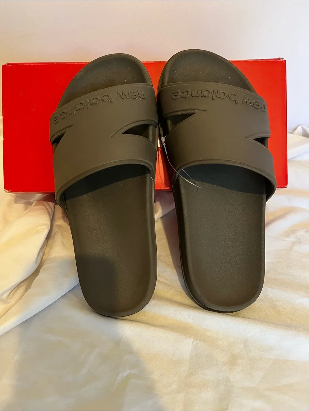 New Balance Men’s Dark Olive Slide Sandals